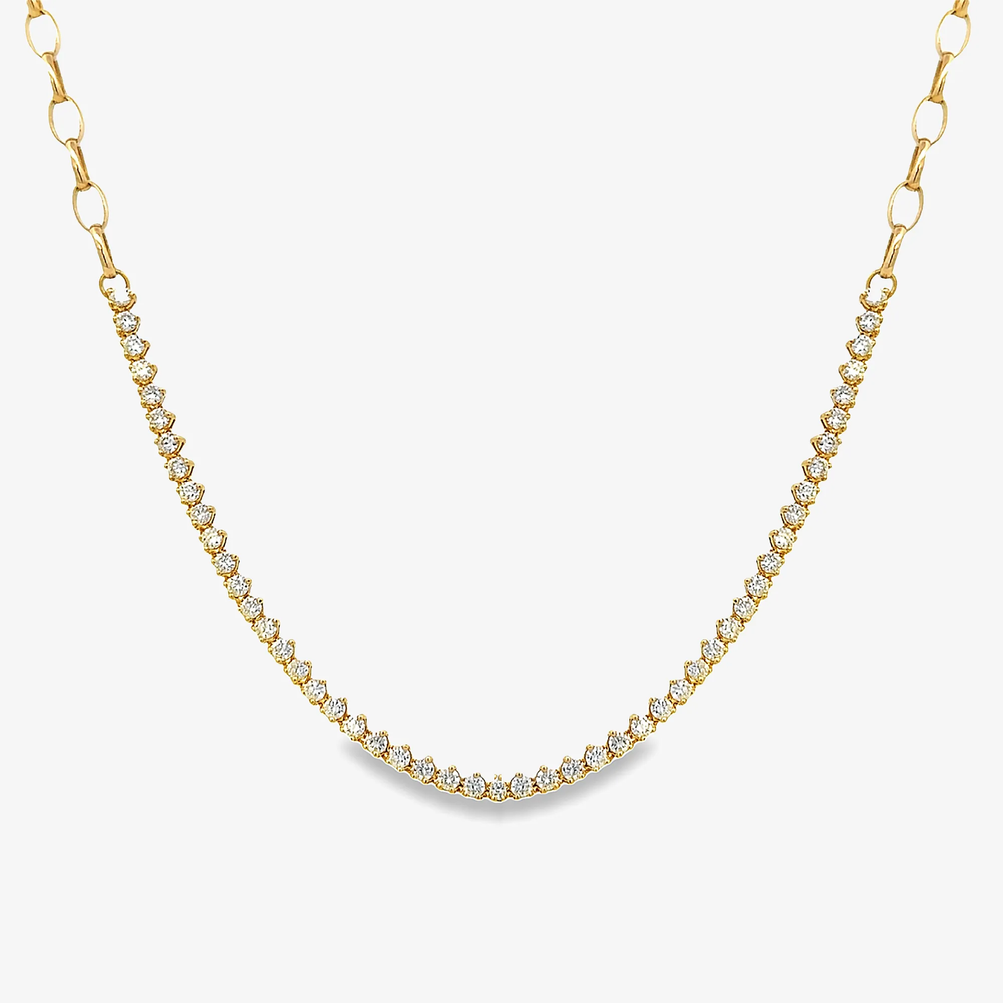 1.40ct Diamond Rolo Link Necklace