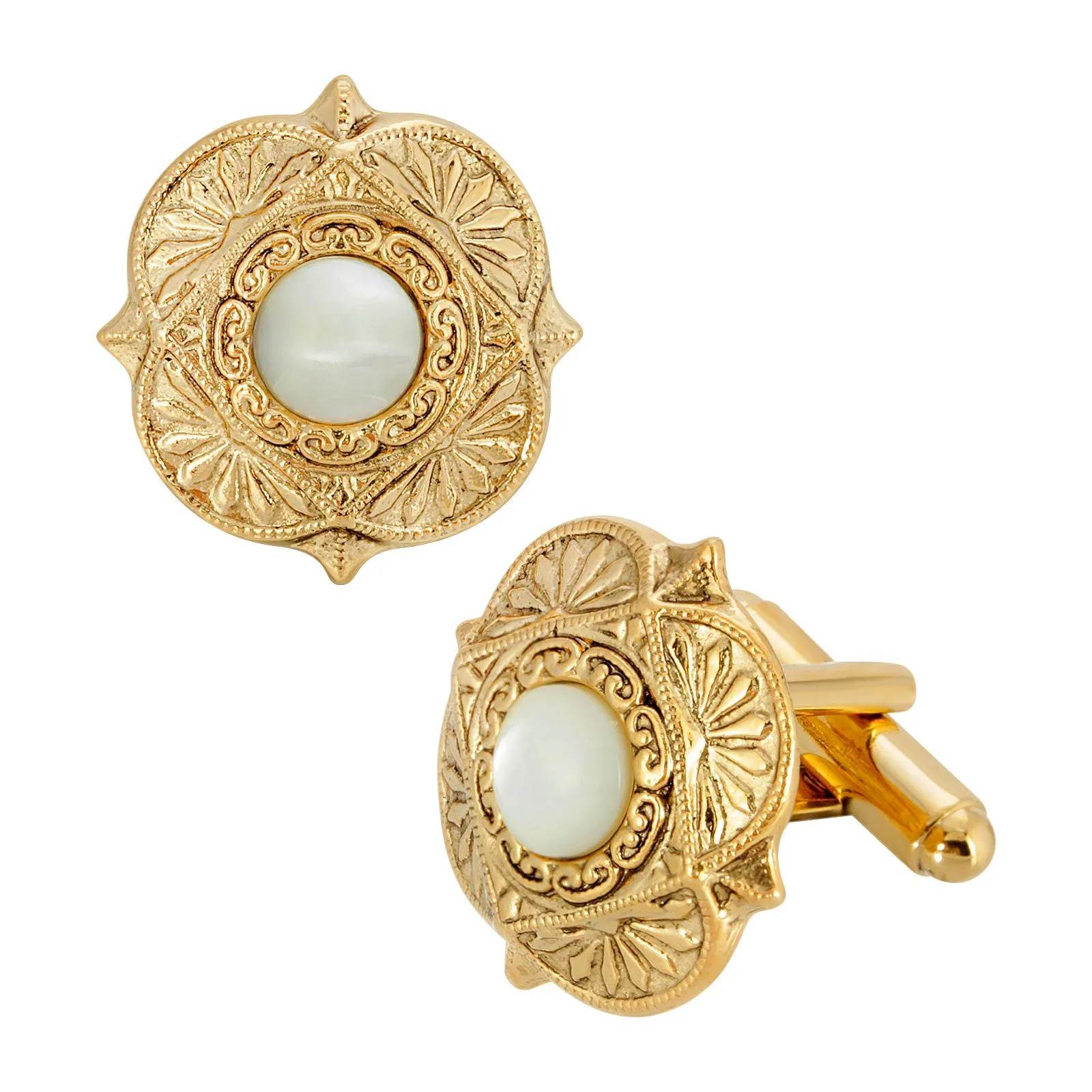 1928 Jewelry Art Deco Style Semi Precious Cufflinks