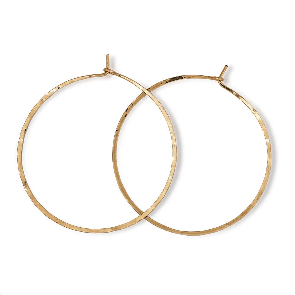 2 Inch Endless Thin Hoop Earrings