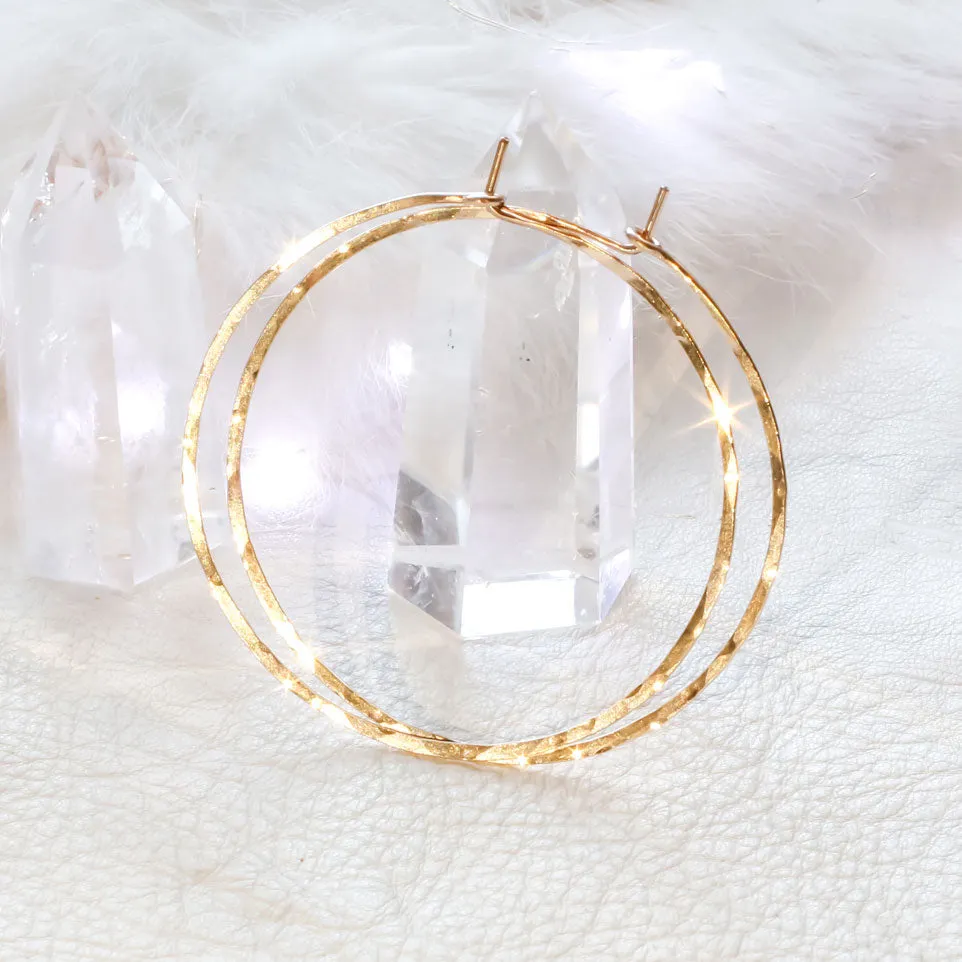 2 Inch Endless Thin Hoop Earrings