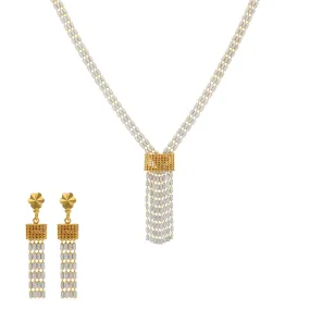 22K Yellow Gold Chandelier Jewelry Set