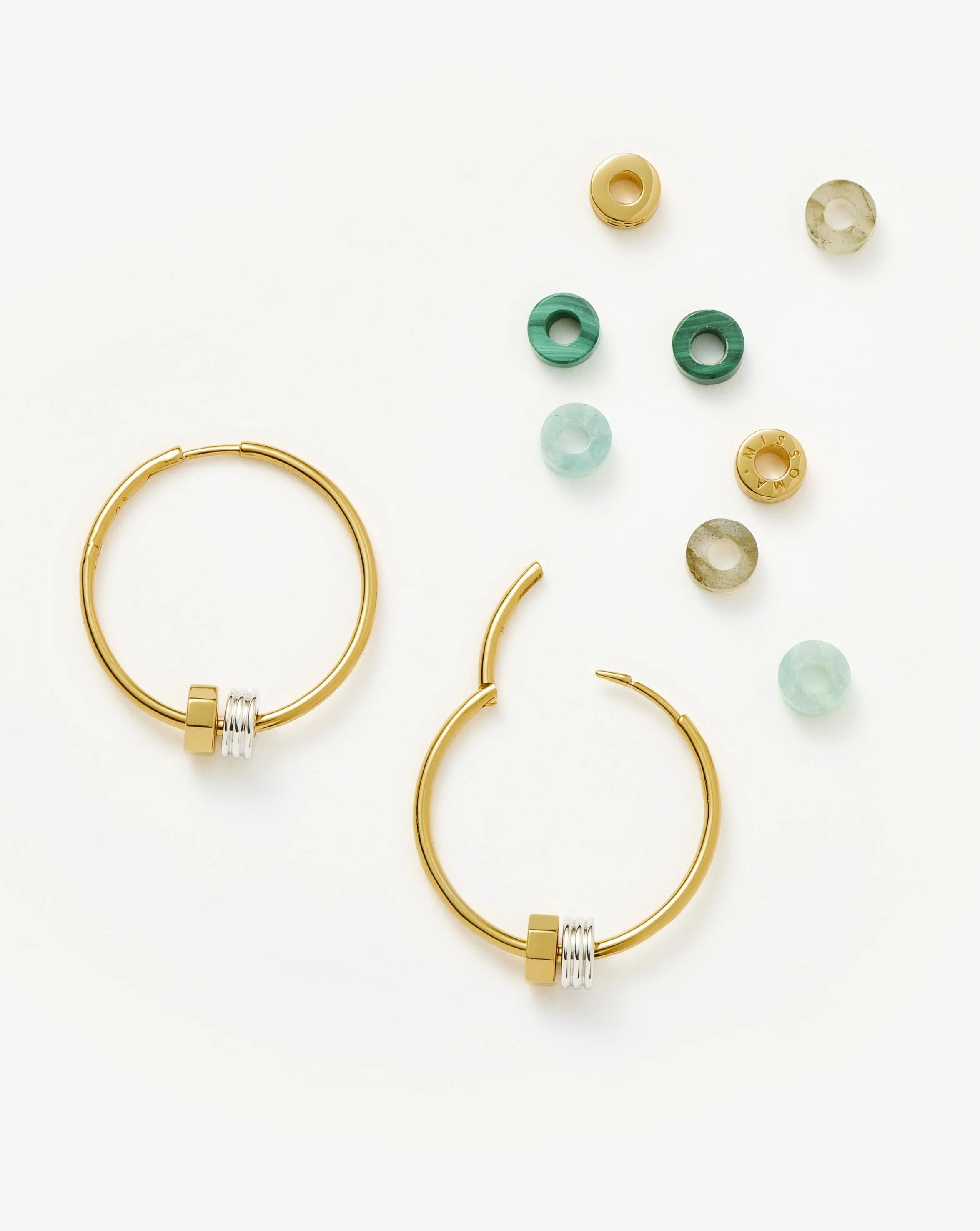 Abacus Beaded Gemstone Make-Your-Own Set | 18ct Recycled Gold Vermeil on Recycled Sterling Silver