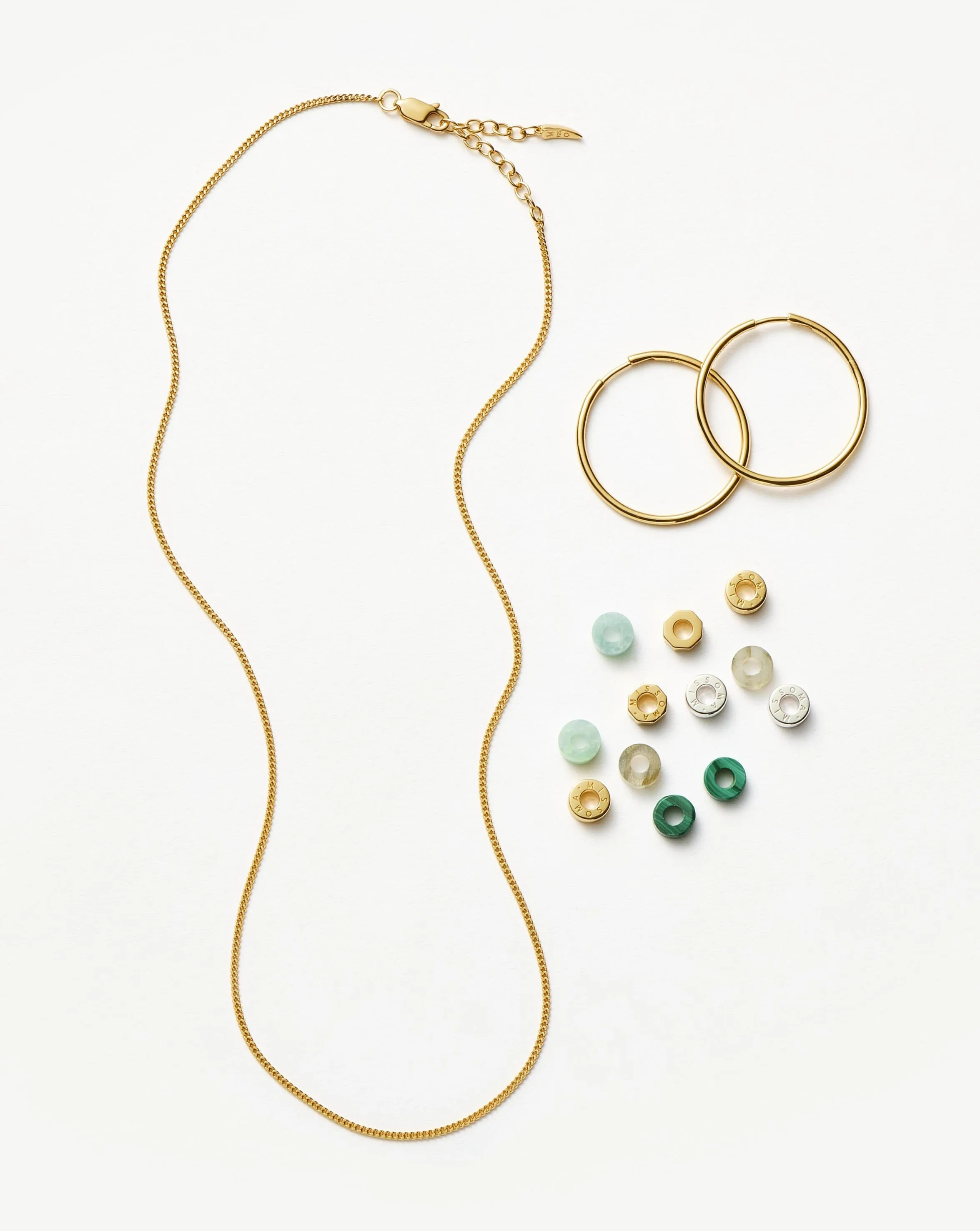 Abacus Beaded Gemstone Make-Your-Own Set | 18ct Recycled Gold Vermeil on Recycled Sterling Silver