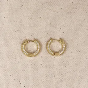 All Around CZ Clicker Hoop Earrings