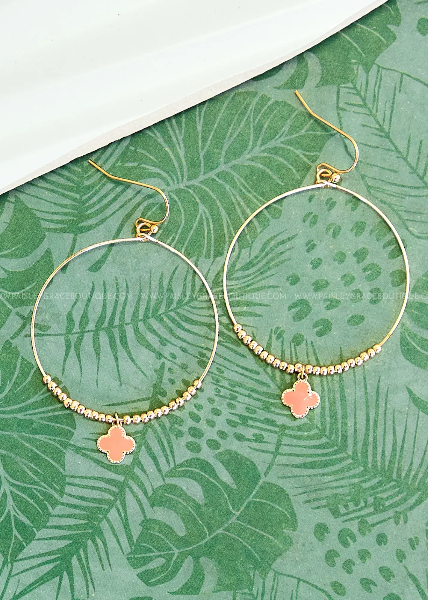 Allie Clover Hoop Earrings - 2 Colors