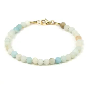 Amazonite Bracelet with Gold Filled Trigger Clasp