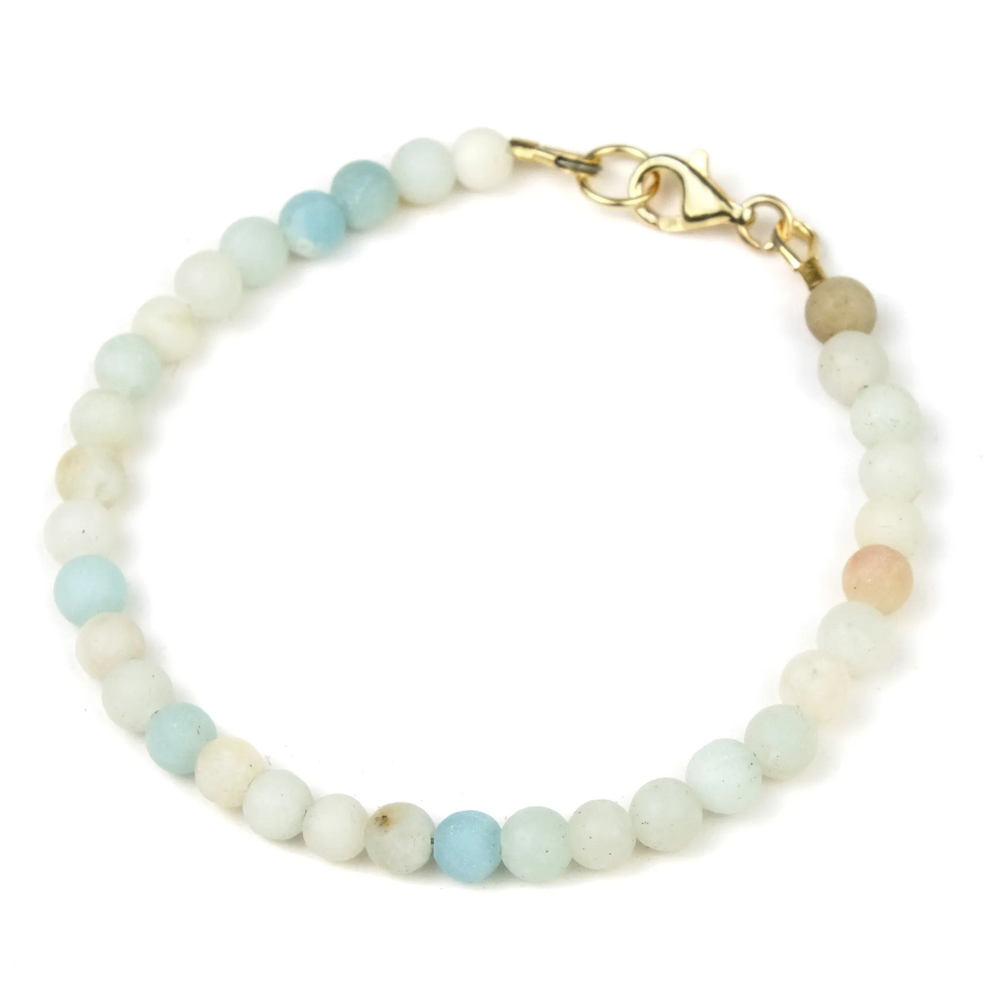 Amazonite Bracelet with Gold Filled Trigger Clasp