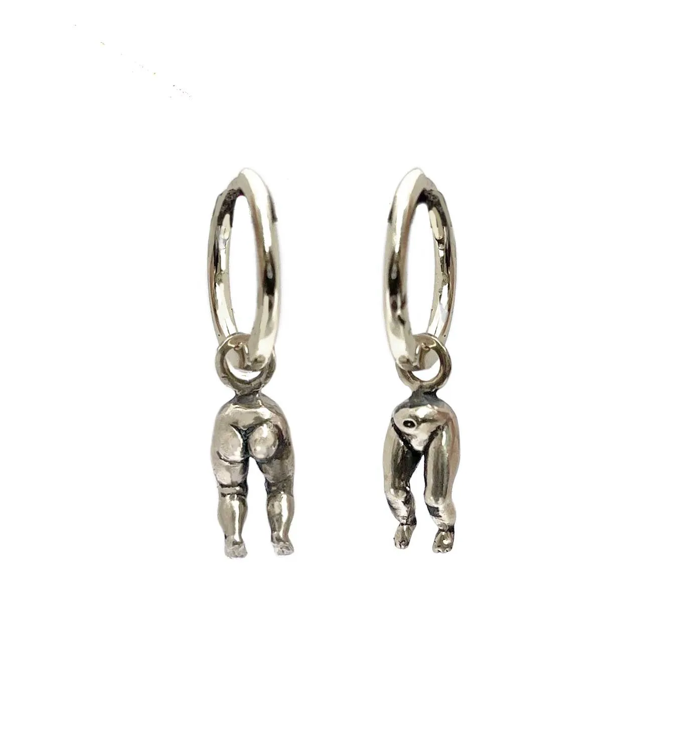 Baby Doll Head Hoop Earrings    Ready to Ship