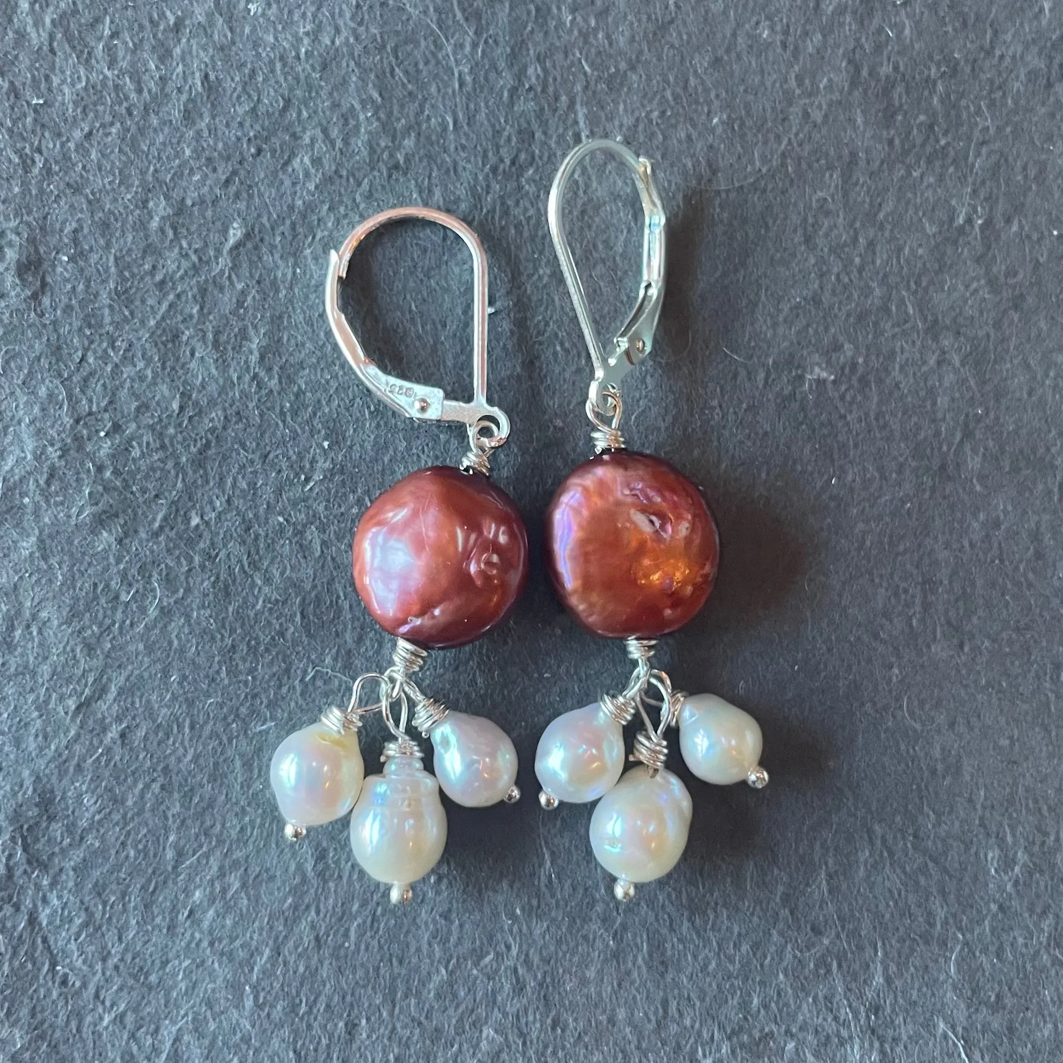 Baroque Pearl Dangle Earrings