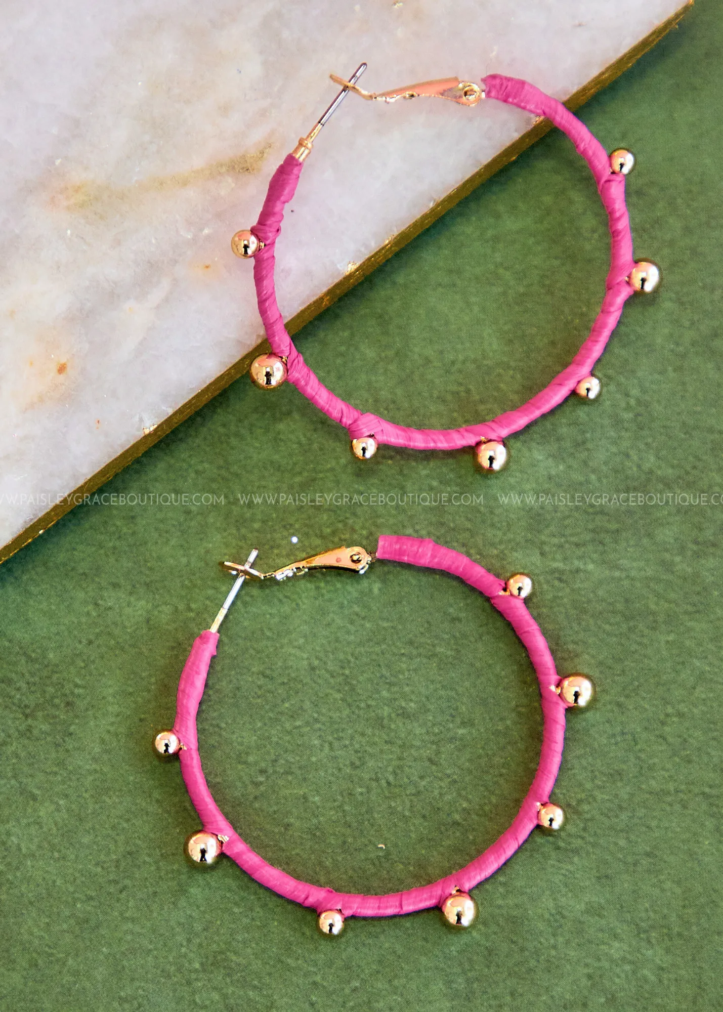 Bella Raffia Hoop Earrings - 2 colors