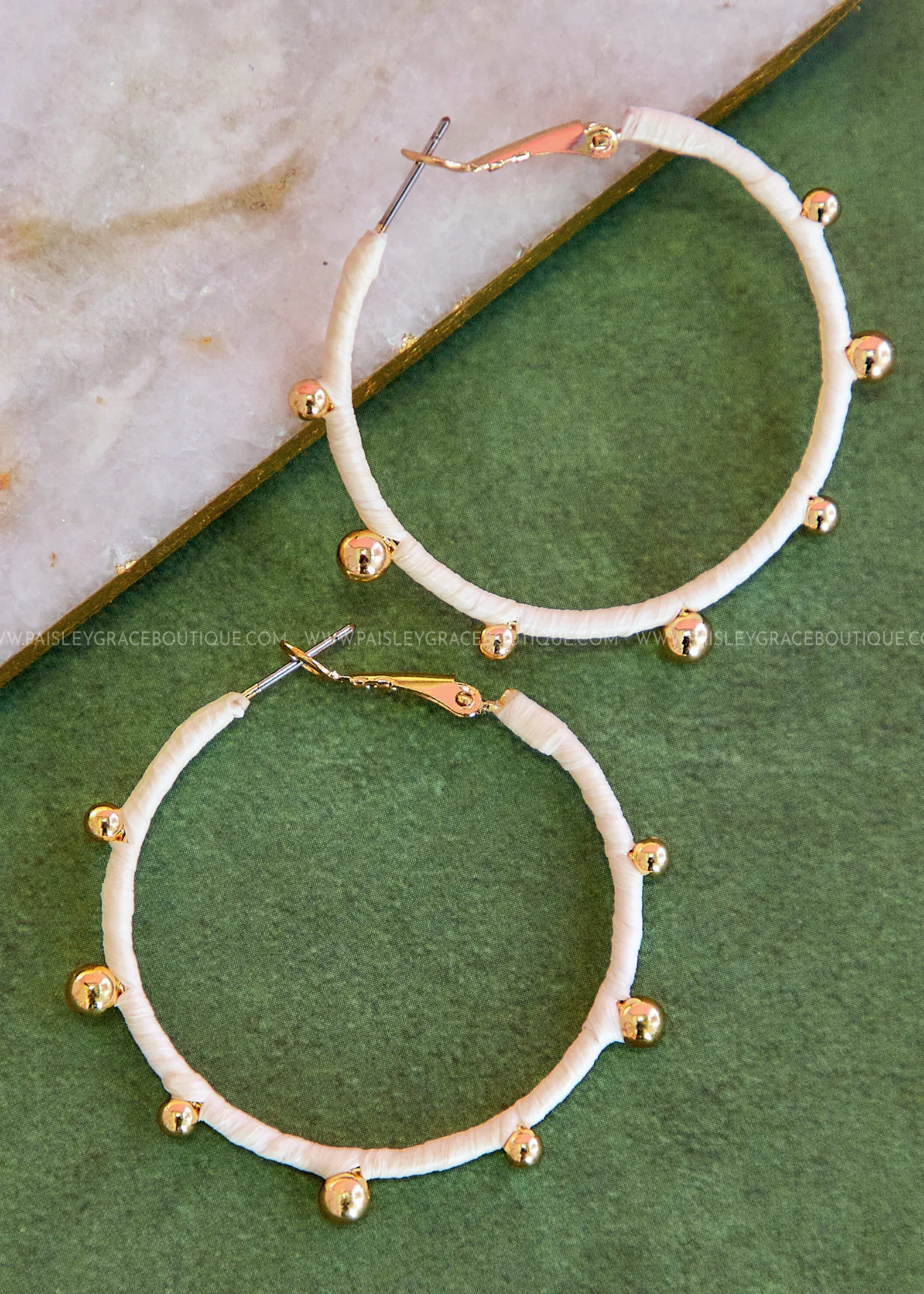 Bella Raffia Hoop Earrings - 2 colors