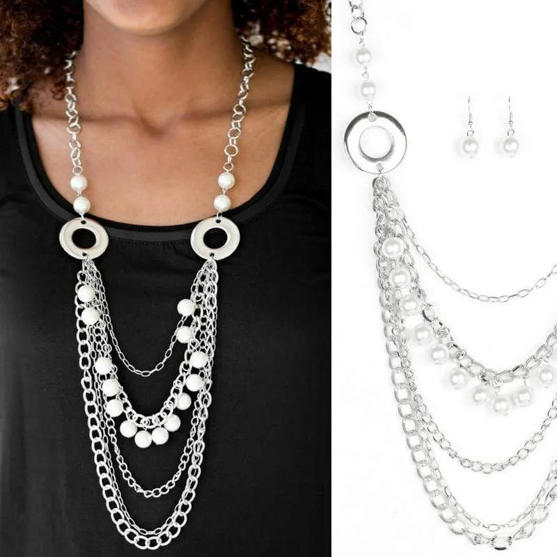 BELLES and Whistles White Statement Necklace