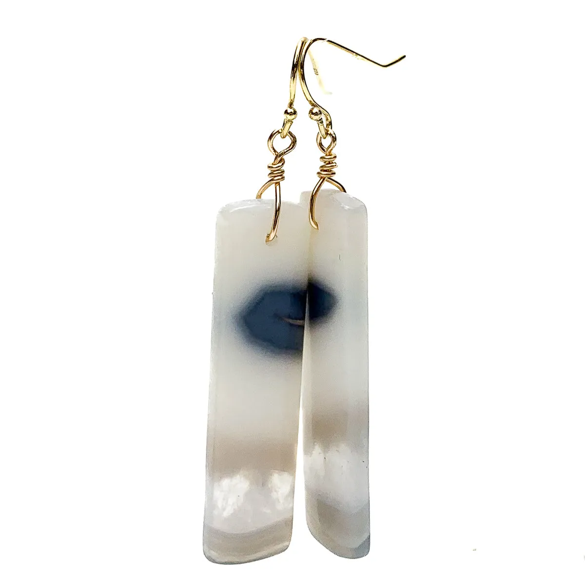 Botswana Agate Earrings With Gold-Filled French Earwires