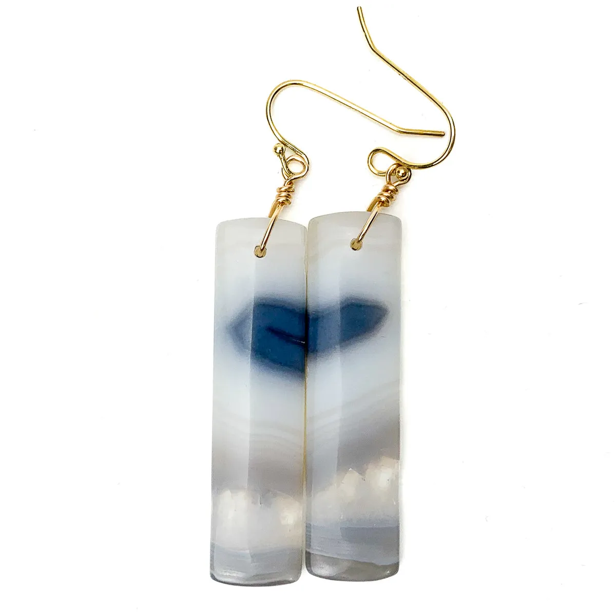 Botswana Agate Earrings With Gold-Filled French Earwires