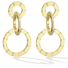 Cadar 18K Yellow Gold Unity Diamond Drop Hoop Earrings