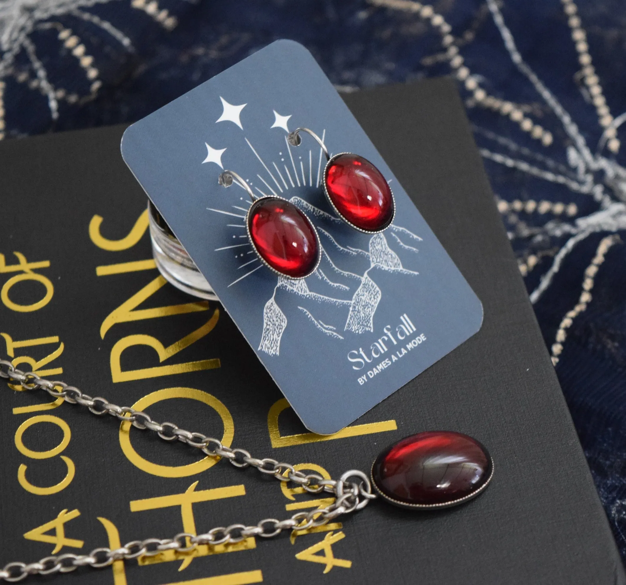 Officially Licensed ACOTAR Cassian Siphon Earrings - Elegant Fantasy-Inspired Jewelry