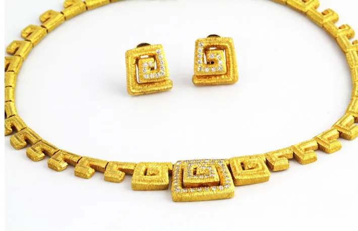 Chiseled Light Meanders Diamond & 18K Gold Jewelry Set