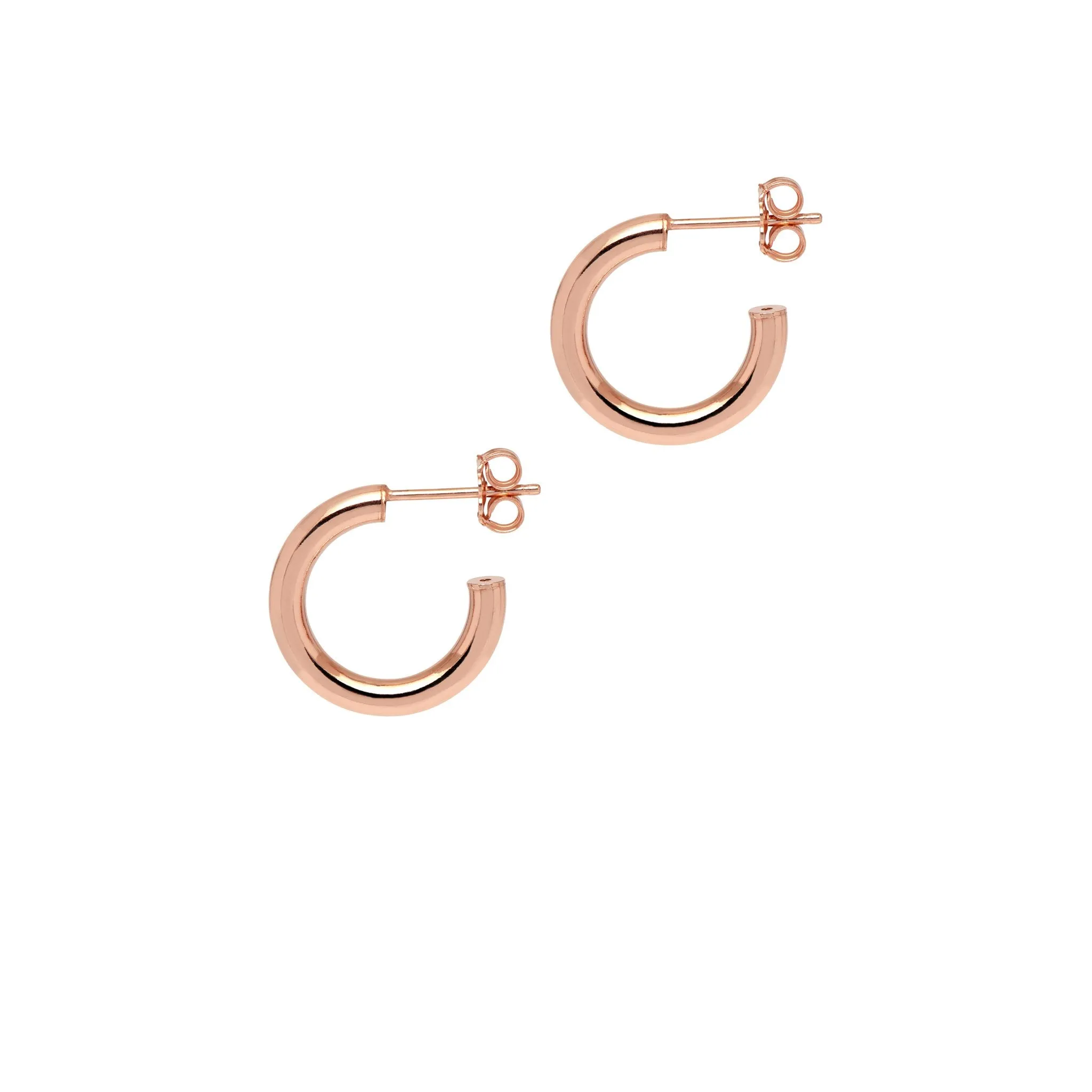 Classic, 'Shiny Tube' Hoop Earrings