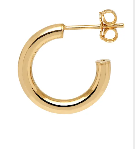 Classic, 'Shiny Tube' Hoop Earrings