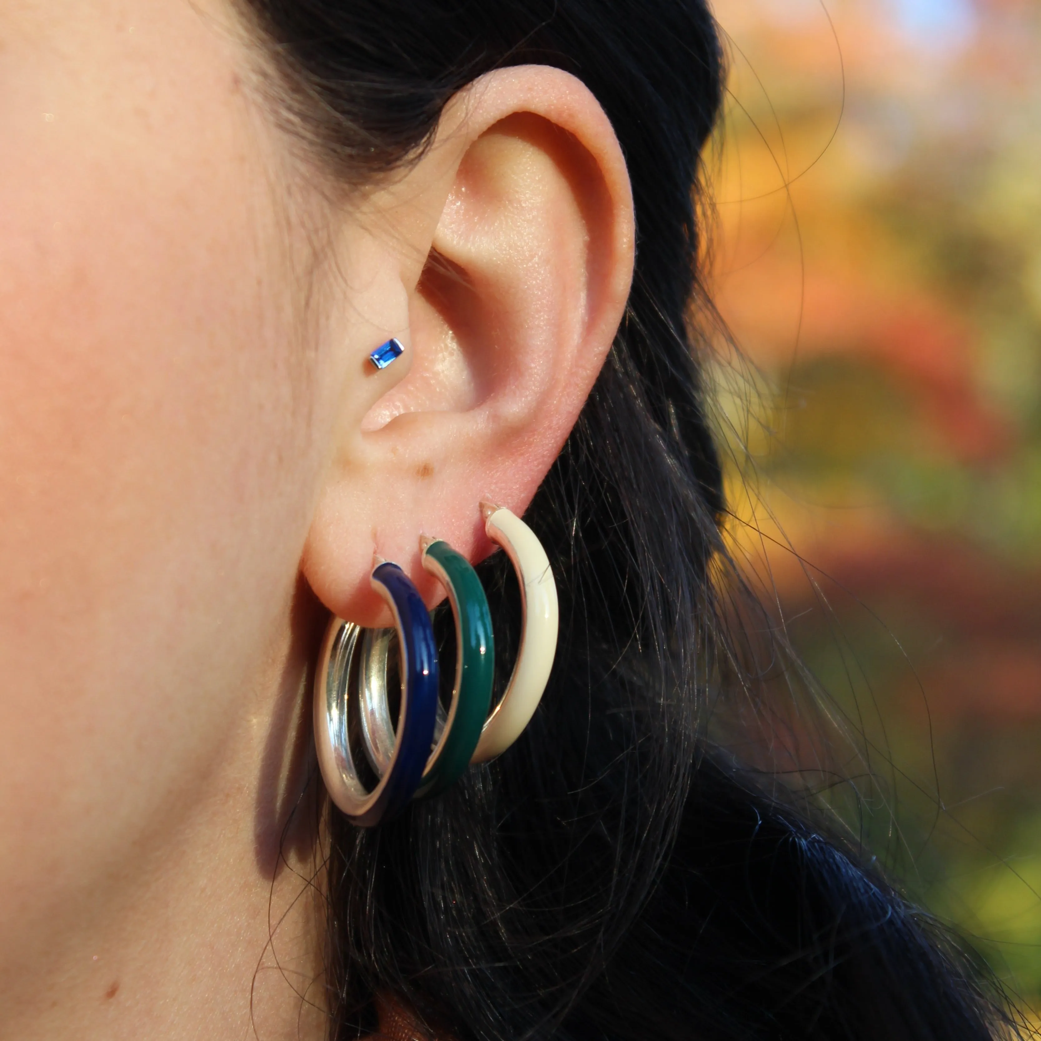 Coloured Hoop Earrings