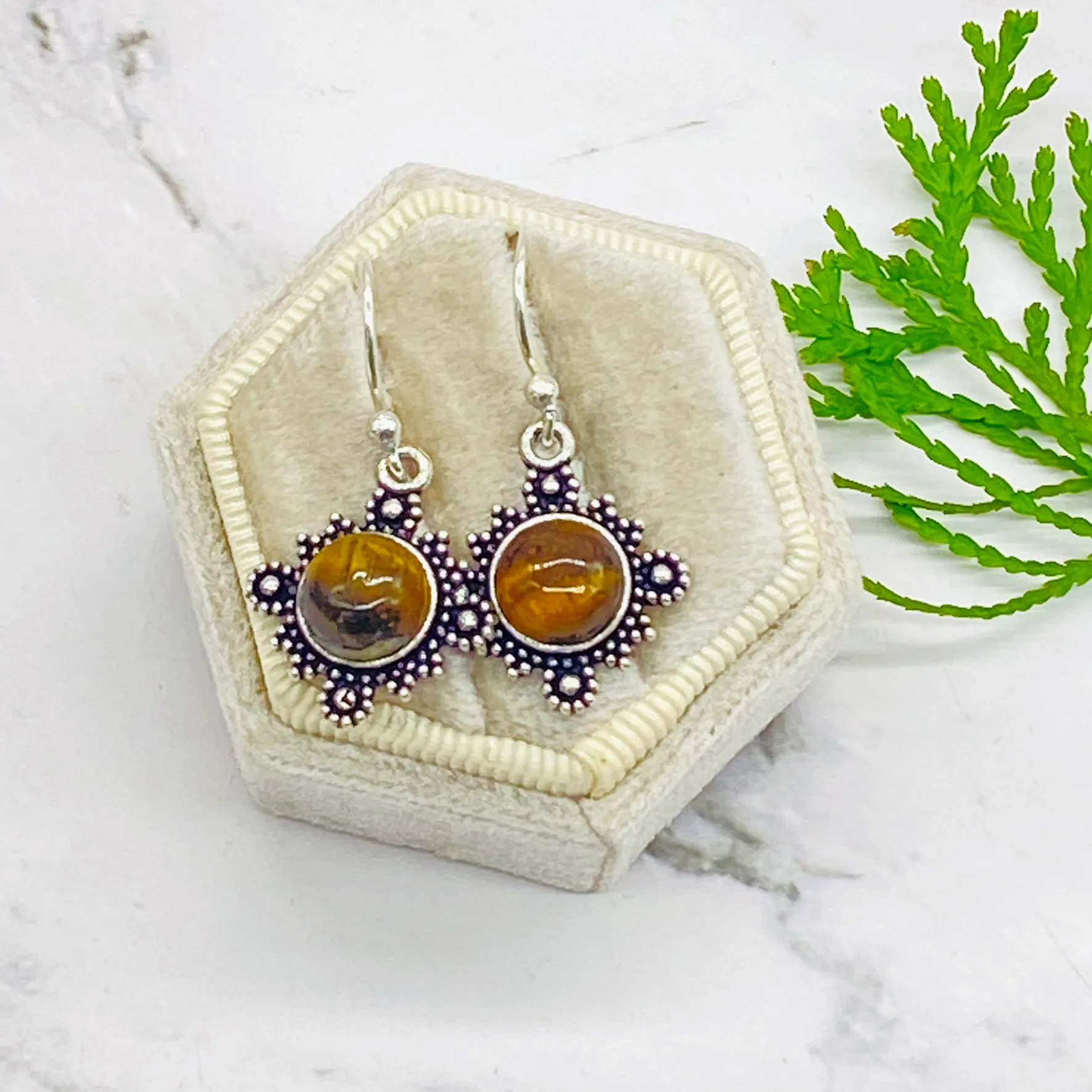 Crystal Earrings, Round Gemstone Earrings, Handmade Jewelry, Ethnic Hoops, Dangle and Drop Earrings, Simple Earrings, Gift For Her