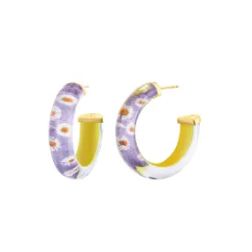 Daisy Illusion Hoop Earrings