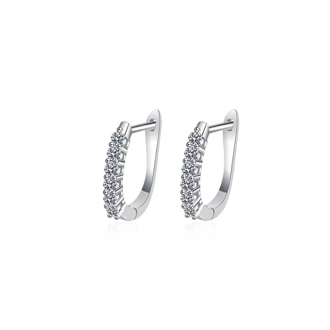 DANA MOISSANITE HUGGIE HOOPS