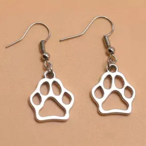 Dangling Cat Paw Fashion Earrings