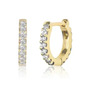 Diamond Eternity Huggie Yellow Gold S