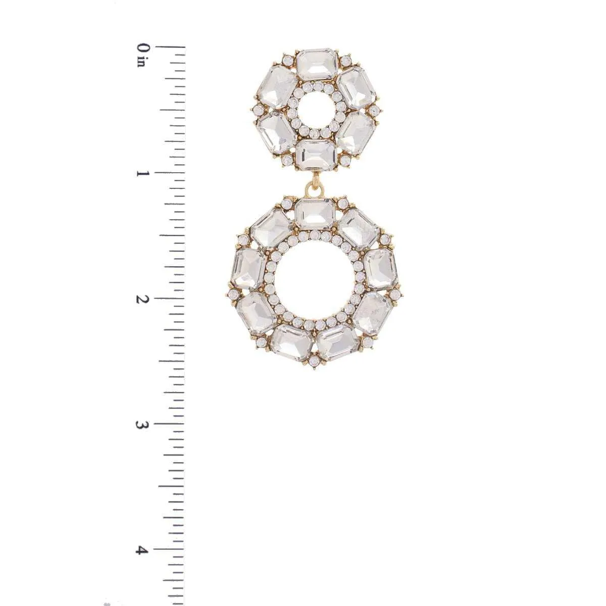 Double Circle Rhinestone Earring