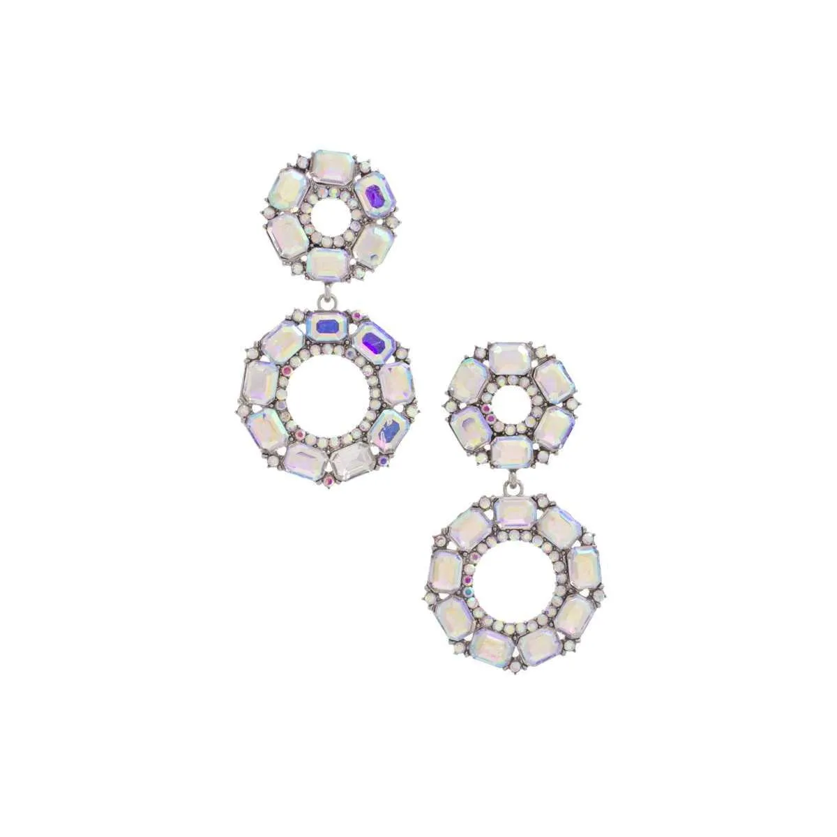 Double Circle Rhinestone Earring