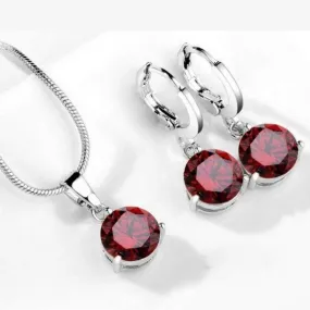 Drops of Jupiter Dark Red Gem Set