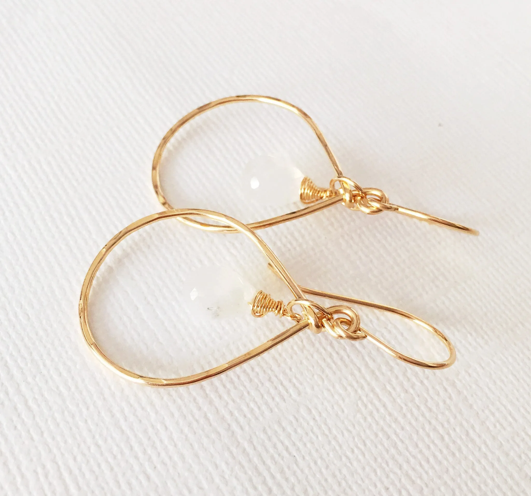 Earrings Hana - Moonstone (E304)