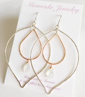 Earrings Yoshiko - moonstone (E133)