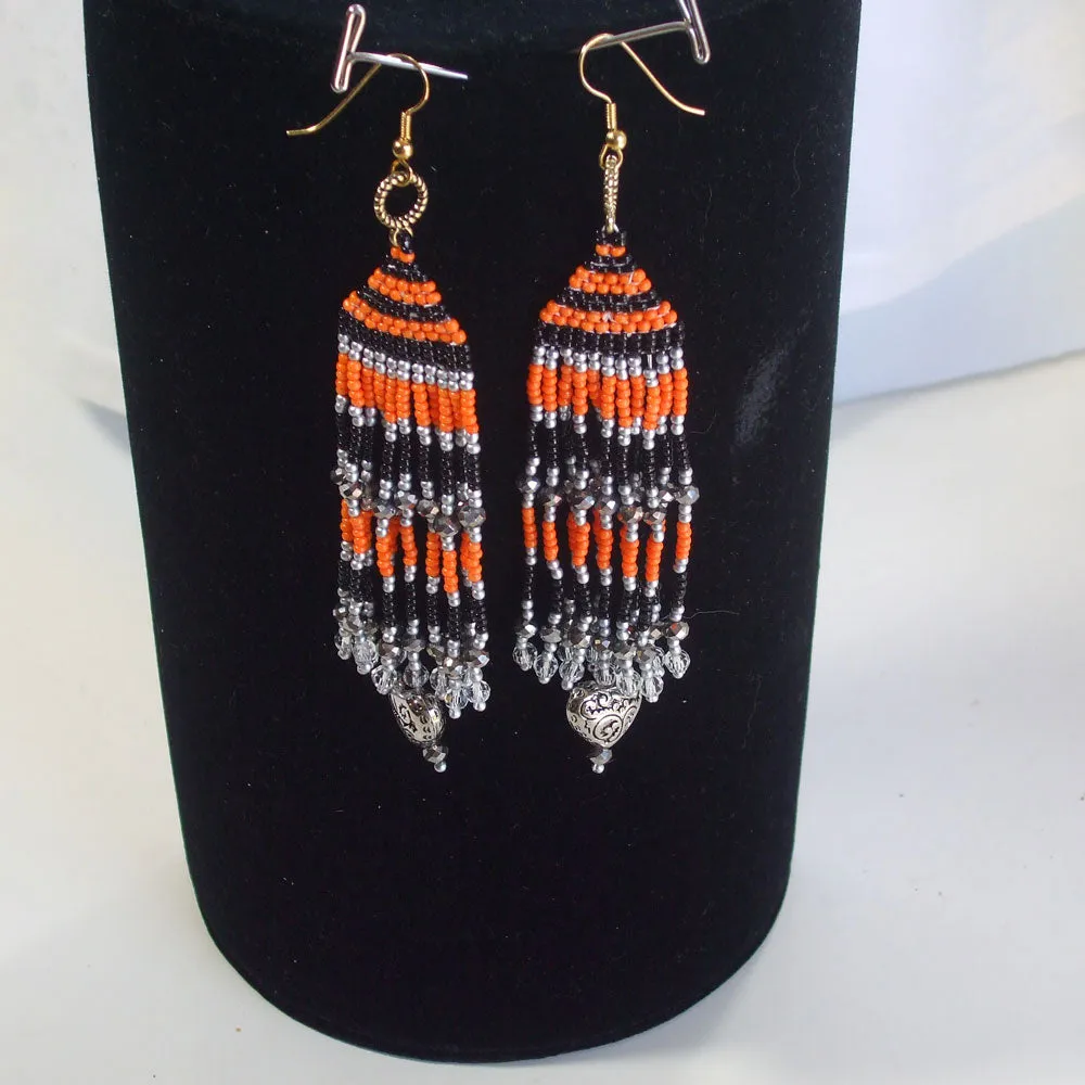 Egda, Halloween Fringe Dangle Earrings