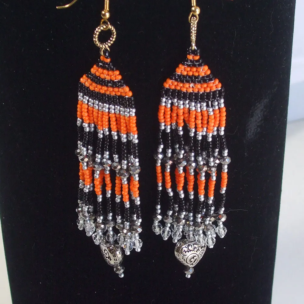 Egda, Halloween Fringe Dangle Earrings