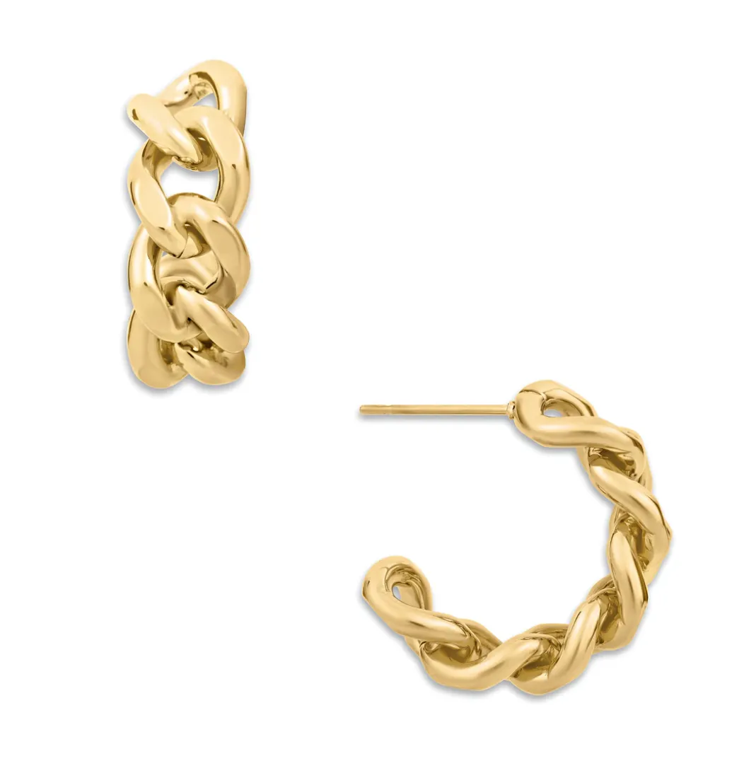 Ellie Vail - Braxton Chain Hoop Earring