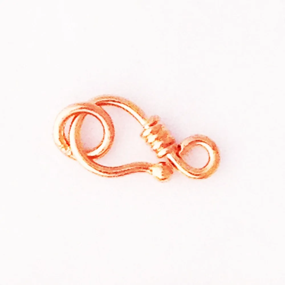 Fine Copper Shepherd Hook Clasp 13x8 mm with Soldered Jump Ring JSC33 Solid Copper Jewelry Making and Jewelry Repair Findings