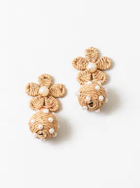 Flora Rattan Earring