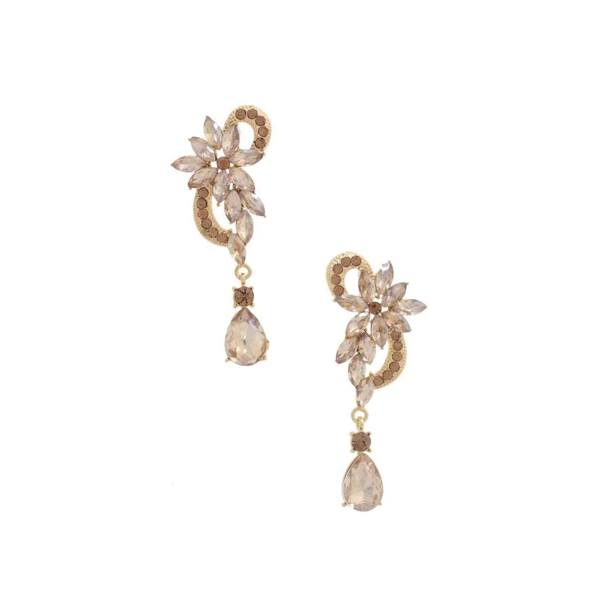 Flower Rhinestone Dangle Earring