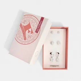 Fortune Cookie Earrings Gift Set - Silver