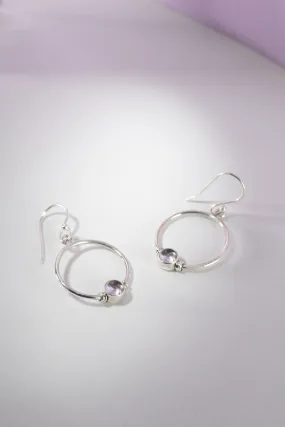 Full Circle Faceted Gemstone Earrings