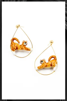 Ginger Cat Hoops | Quick Shipping