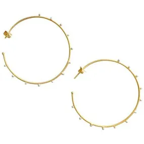 Gold and Silver Dotted Hoop Earrings