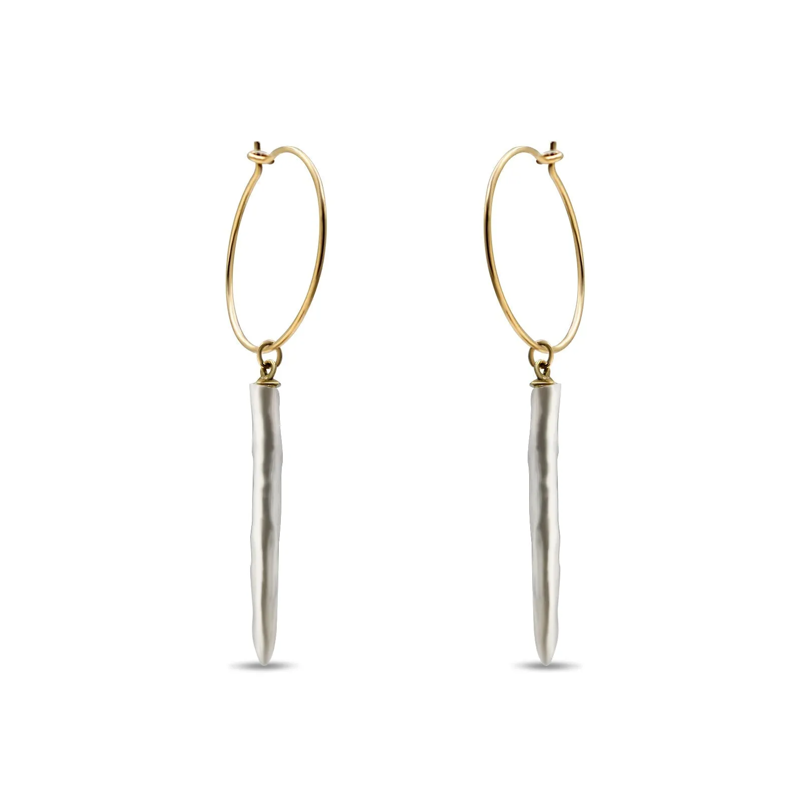 Gold Filled - Freshwater Pearl Hoop Earring