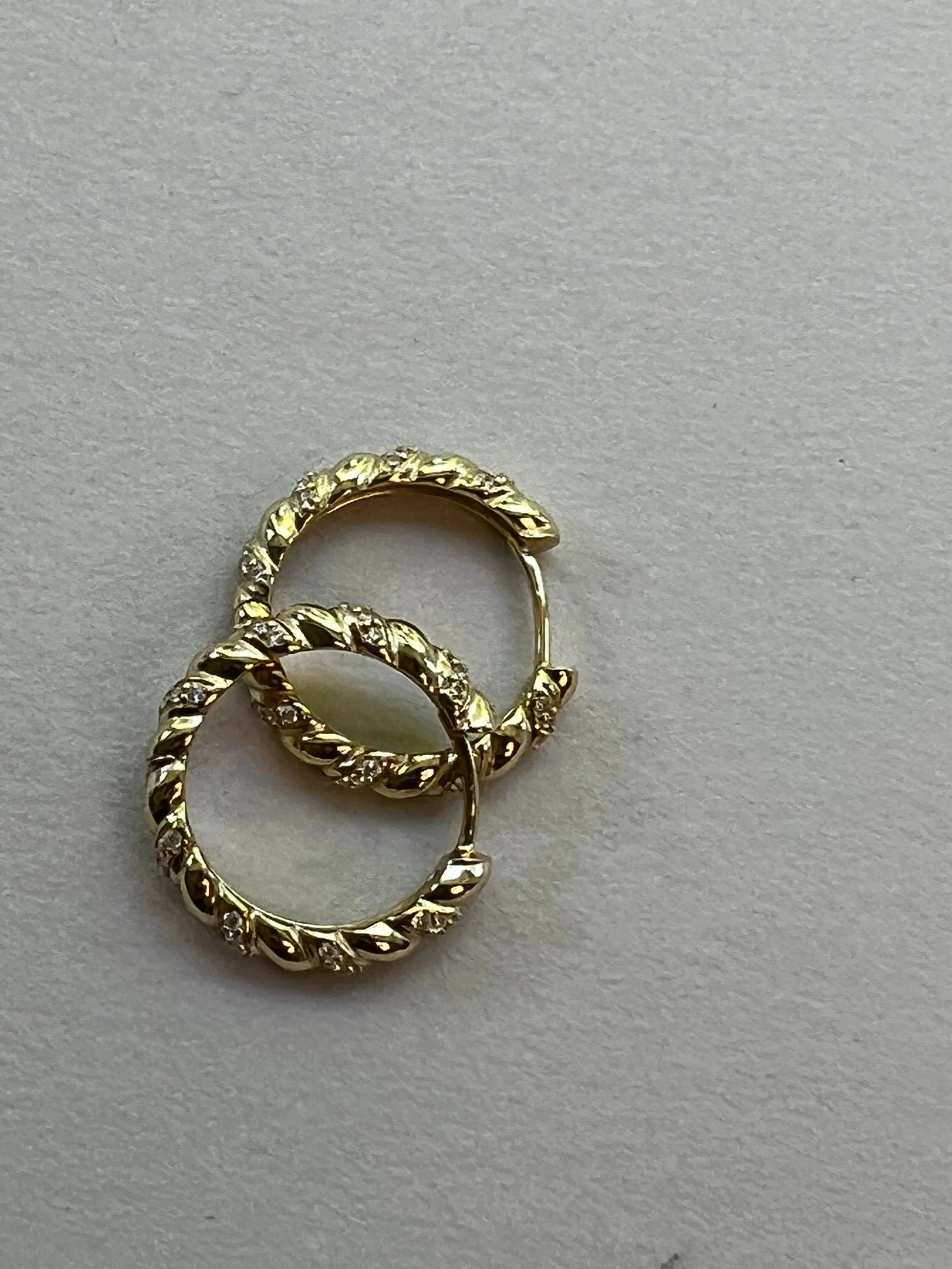 Gold Rope Hoop Earrings | Donna