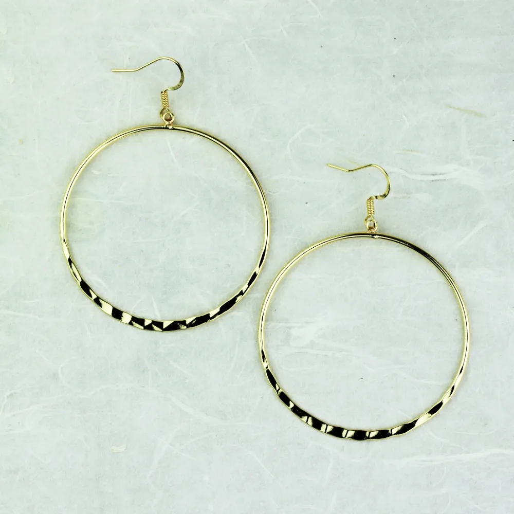 Golden Hammered Hoops