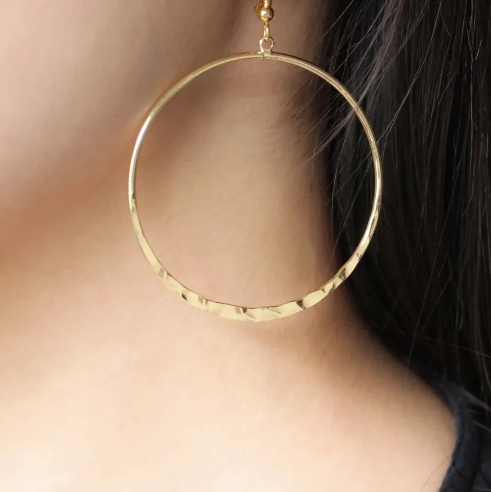 Golden Hammered Hoops