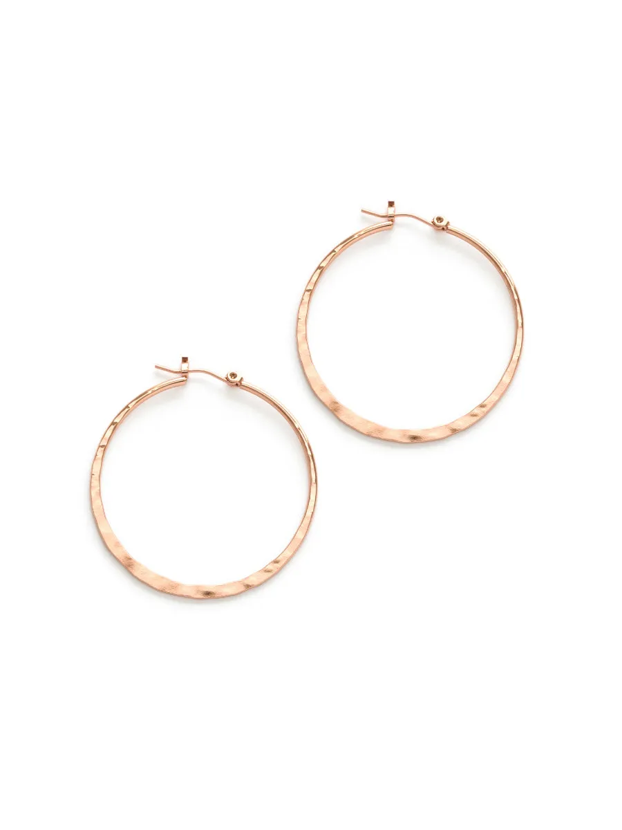 Hammered Pincatch Hoops by Amano Studio