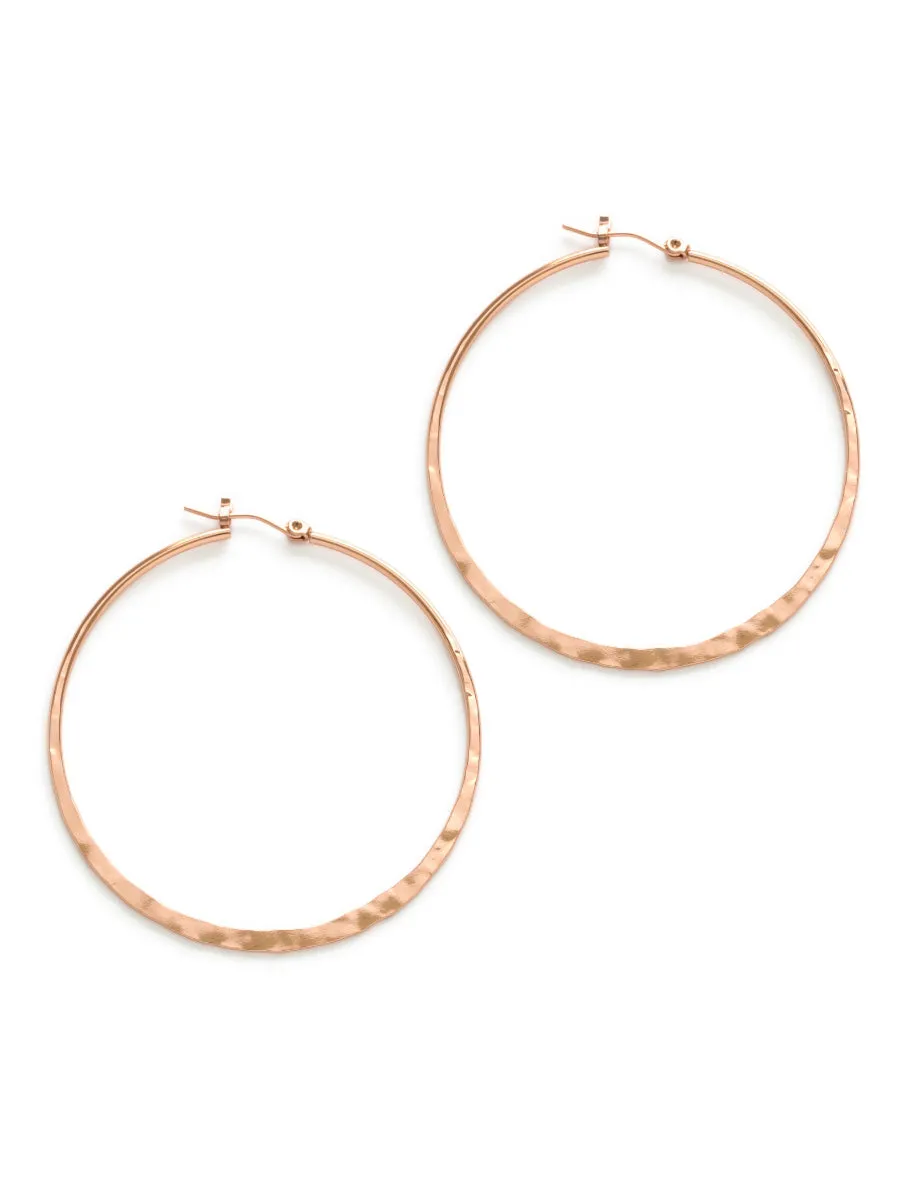 Hammered Pincatch Hoops by Amano Studio